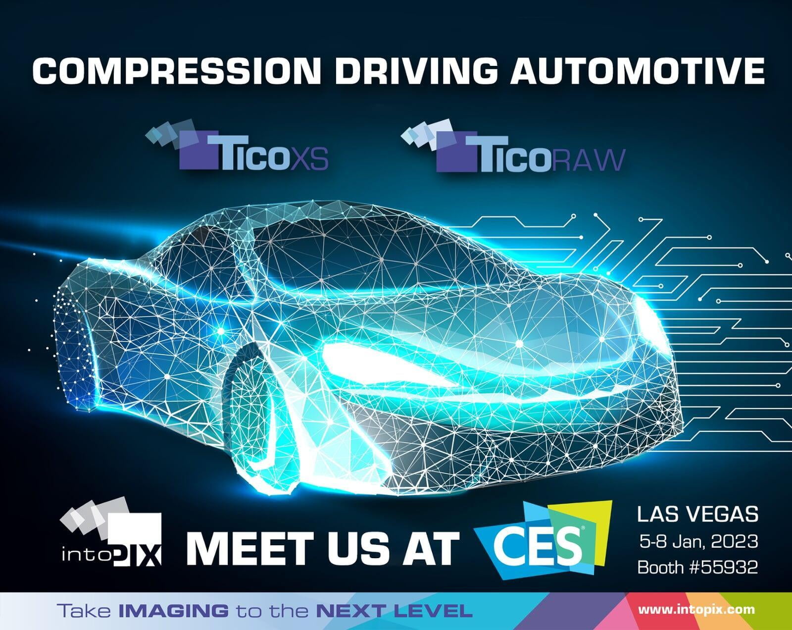 intoPIX montre les nouvelles normes et technologies de compression vidéo légère qui font avancer le secteur automobile sur CES 2023.